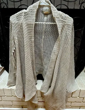 Fringe Cardigan Sweater Oracle Fox for Billabong Size Small jacket duster thumbnail 1