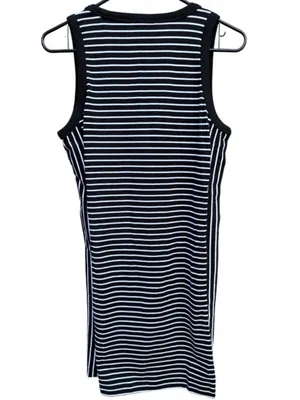 NWT EVEREVE CHARLIE Scoop Neck Pima Cotton Dress Stripe Large Retail $98.00 thumbnail 10