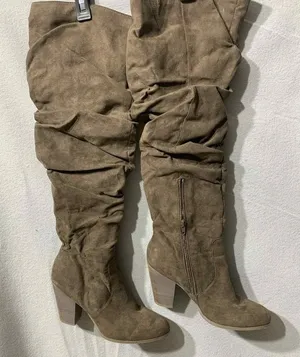 Carlos by Carlos Santana‎ Hazey Boots 10M Taupe Slouchy Over The Knee Boho Fall thumbnail 1
