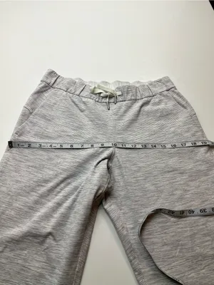 Lululemon On The Fly Pant *27" Womens 8‎ Grey White Athletic Athleisure W5BVFS thumbnail 7