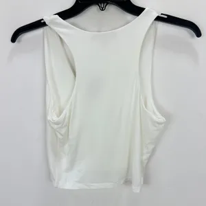 Lulus Feel Like Dancing White Crop Top Minimalist Stretch Jersey Knit Small NWT thumbnail 8