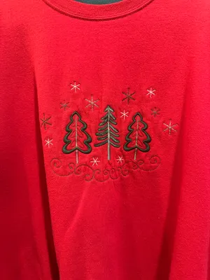 Endless Designs Vintage Holiday Christmas Trees Sweatshirt thumbnail 3