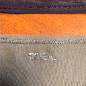 Aerie Black and Olive Bikini Set thumbnail 2