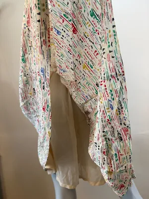 Orla Kiely Silk Sailboat Print Pleated Midi Skirt Nautical Marine Whimsical thumbnail 7