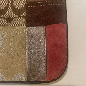 Coach Patchwork Brown Leather Suede Duffel Shoulder Bag Crossbody Purse Handbag thumbnail 6