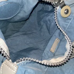 Kipling keeper blue Backpack Rucksack Parachute Med Bag Vtg Drawstring Nylon thumbnail 6