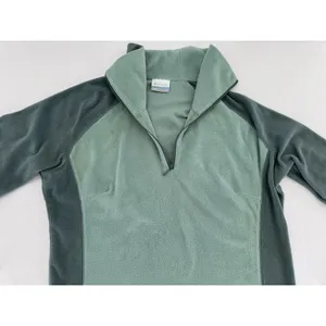 Columbia Fleece Sweater Women’s Sz L 3/4 Zip Pullover Sweatshirt Outdoor Green thumbnail 3
