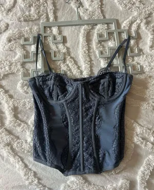 Urban Outfitters Corset Top Blue Lace thumbnail 3