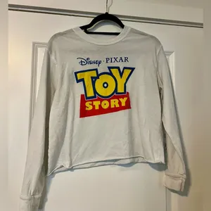 Disney Toy Story Cropped Long Sleeve Shirt With Characters Size L thumbnail 2