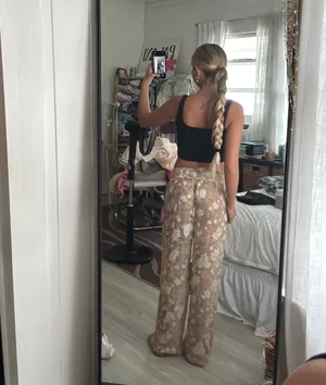 Floral See Through Beach Pants Multi thumbnail 2