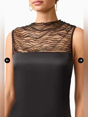 NEW ELLIATT Margot Beaded Black Sleeveless Gown Sz XS thumbnail 4