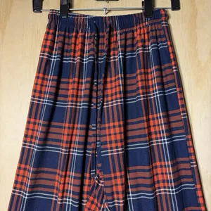 NFL Chicago Bears Plaid Pajama XS Orange‎ Blue Sleepwear Lounge thumbnail 3
