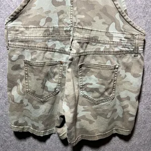 LEI Camo Print Shortall Overalls Green Camouflage Stretch Bibs Size M thumbnail 12