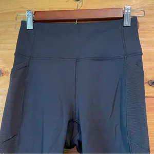 Black Mesh 28” Full Length High Rise Activewear Workout Leggings 4 thumbnail 3