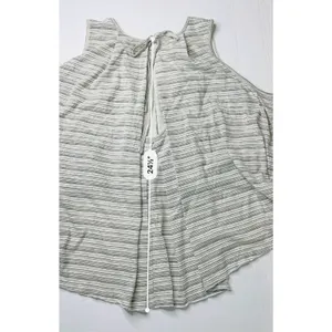 Free People Turn it Up Cream Striped High-low Tank Top SMALL‎ NWT Baggy Y2k thumbnail 7