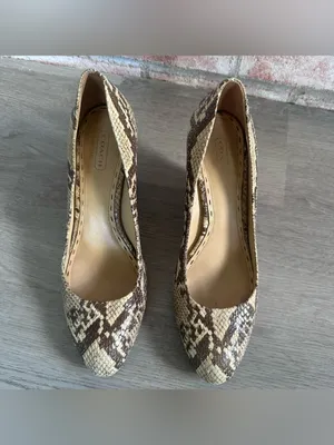 Coach Snakeskin Wedges Heels Loise Women’s 8.5 Tan Y2K Bratz 8 1/2 Animal Print thumbnail 2