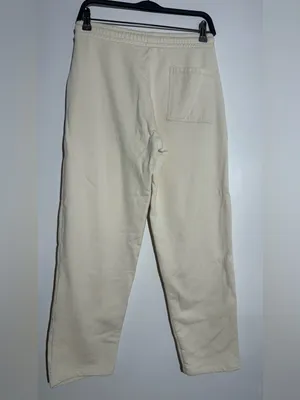 Zara Wide Leg Drawstring Pants - Cream thumbnail 2