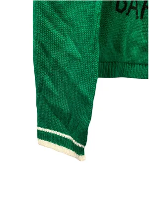 Jolt Bah Humbug Green Ugly Christmas Sweater Dog Santa Hat Women's Medium Sequin thumbnail 5