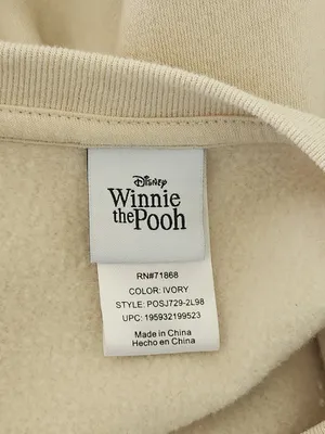 Disney Cream Winnie the Pooh Sweatshirt Crew Neck Size XL thumbnail 8
