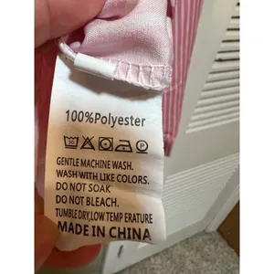 Womens Sz Medium Button Down Shirt Pink White Stripes Satin Long Sleeve Collared thumbnail 9