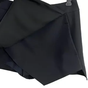 Aqua Black Asymmetrical Skort. Mini Skirt with Shorts. Side Pockets Size Small thumbnail 3