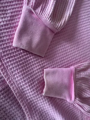 Free People Pink Waffle Knit Top thumbnail 3