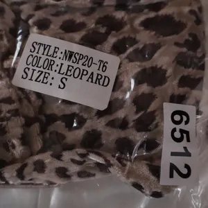 Naked Wardrobe Leopard Print Long Sleeve Crop Top Small Sweetheart Knot thumbnail 6