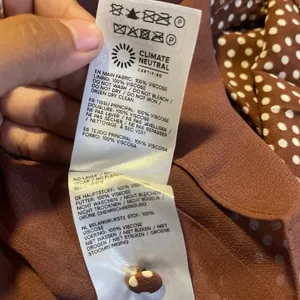 Reformation Citrus Brown Polka Dot Lace Trim Minidress 12 NWT Smoked Back Flirty thumbnail 7