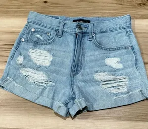 Aeropostale Distressed Blue Jean Mom Shorts Women’s 4 thumbnail 1