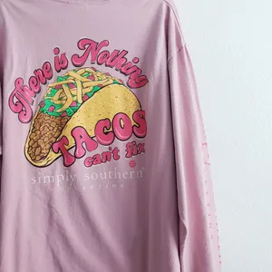 Simply Southern Theres Nothing Tacos Can't Fix Long Sleeve Shirt thumbnail 2