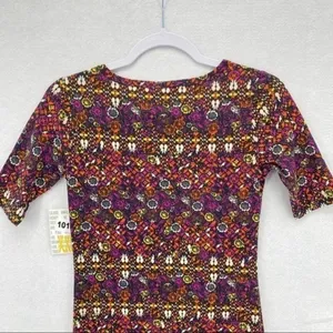 LulaRoe Julia Printed‎ Stretch Short Sleeve Dress thumbnail 11