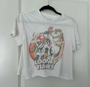 Looney Tunes white tshirt 100% cotton thumbnail 1