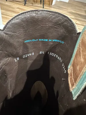 LANE Western Embroidered Floral Studded Turquoise Boho Cowgirl Boots | Size 8.5 thumbnail 8