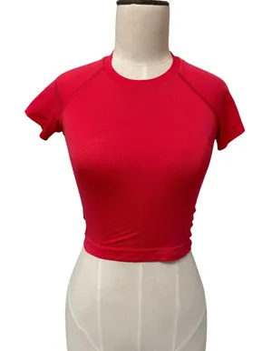 Lululemon Swiftly Tech Cropped Tee Shirt 2.0 Running Yoga Size 4 thumbnail 1