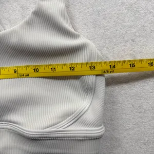 Lululemon Energy Longline Ribbed Sports Bra Women’s Size 8 White Medium Support thumbnail 5