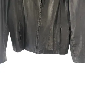 East 5th Women's Size XL Leather‎ Black Full Zip Moto Jacket thumbnail 3
