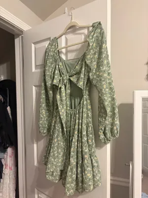 Altar'd State Dress Mini Floral XS green thumbnail 2