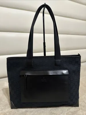 Gucci Black GG Shoulder Tote thumbnail 1