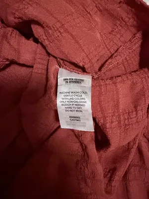 Nordstrom Rack 5/$30 🎈 medium Rust Terracotta Textured Faux-Wrap Babydoll Dress thumbnail 8