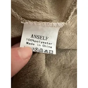 Anself Maxi Dress Green Size 5XL Asymmetrical Lagenlook Long Sleeve Crinkle‎ thumbnail 6