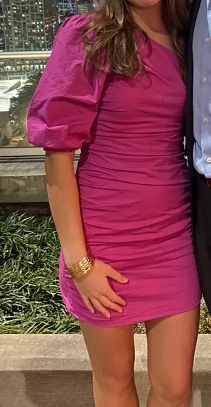Showpo Pink One-Shoulder Dress thumbnail 4
