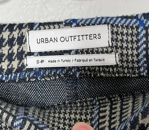 plaid houndstooth flare leg pants size Small thumbnail 5
