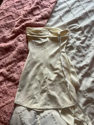 Lucy in the Sky Strapless Ruched Tassel Dress thumbnail 3
