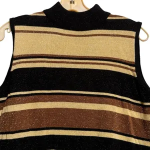 Vintage Kathie Lee Collection‎ Sleeveless Metallic Sweater thumbnail 4