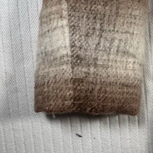 Jessica Simpson Plaid Wool Blend Coat Womens XS Camel Brown Ombre Peacoat Jacket thumbnail 5