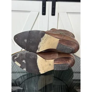 Vintage Mobility Sport Women’s Brown Leather Slouch Western Boots Metal Toe 7B thumbnail 13