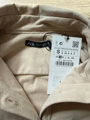 Zara faux suede long sleeve dress thumbnail 4