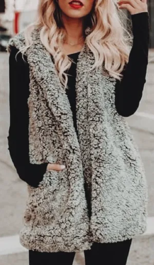 VICI Sherpa Cozy Hoodie Vest thumbnail 2