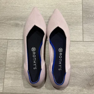 Rothy's The Point shoe in light pink thumbnail 7