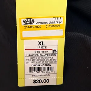 All in Motion Black Activewear Top Sports Bra NWT thumbnail 4